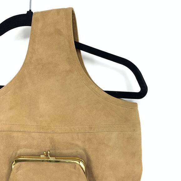 Bonnie Cashin Design Sills & Co Cashin Carry Tote Bag + Matching Suede Top Tan - Picture 4 of 14